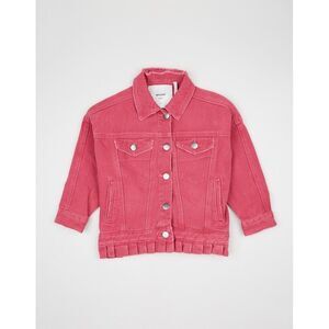 One Teaspoon NWT Girl's‎ All Star Denim Jacket in Ruby Size 9-10 MSRP $159